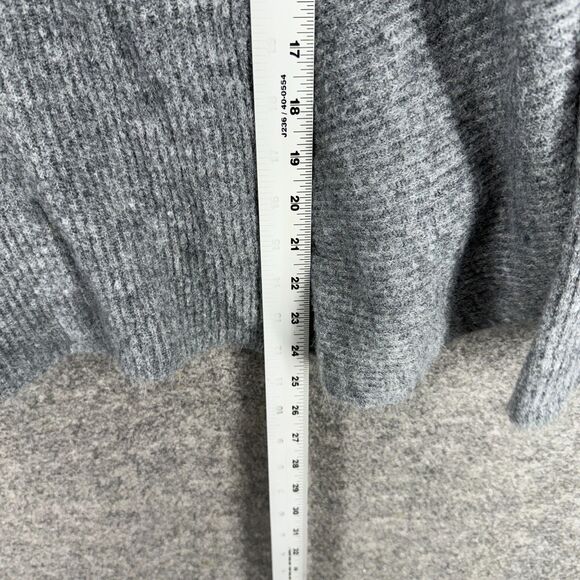 Elle Sweater Pullover Women S Small Gray Knit Long Sleeve Acrylic Round Neck - Picture 6 of 7